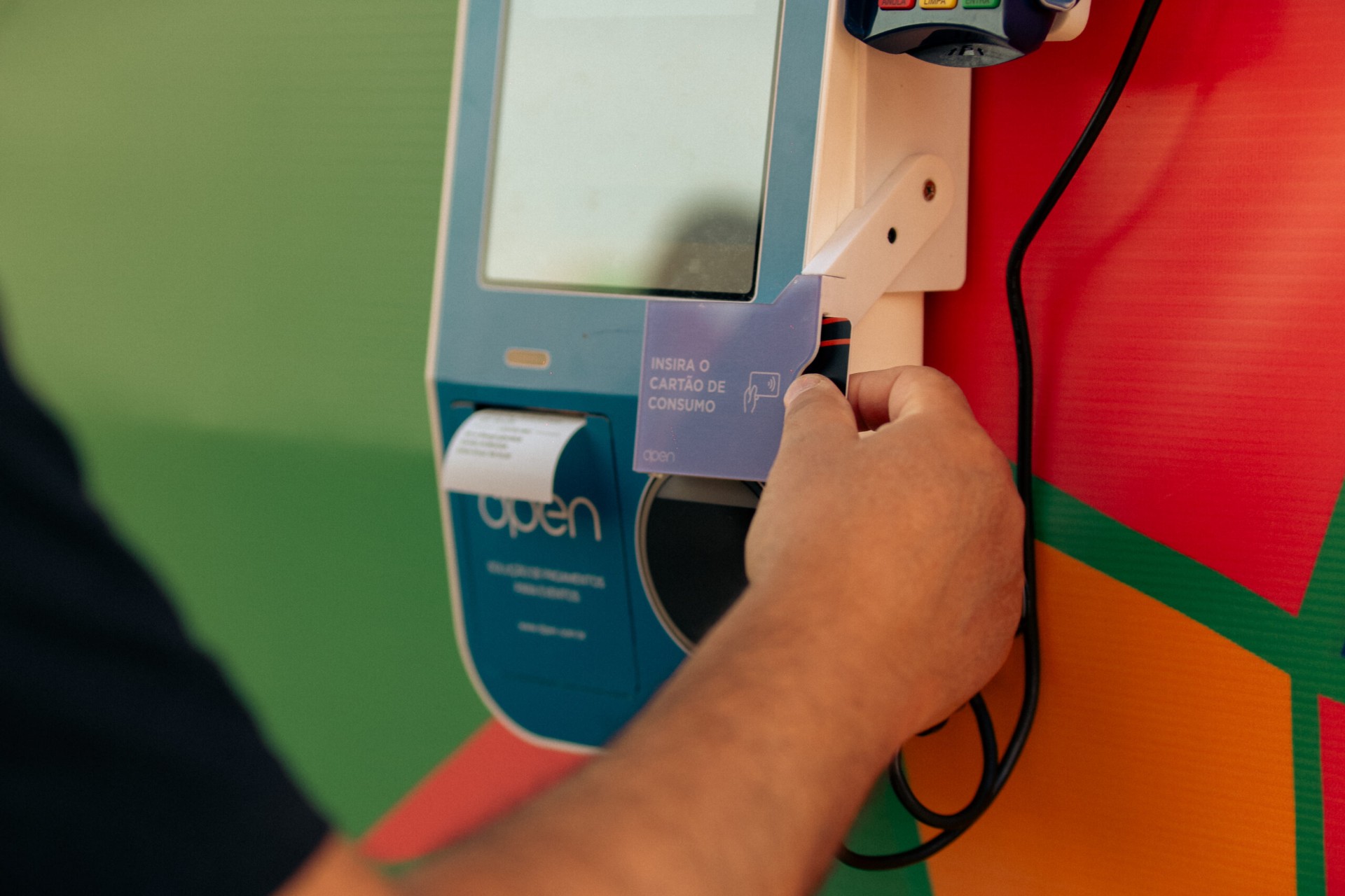 Kios Cashless dpen em operação